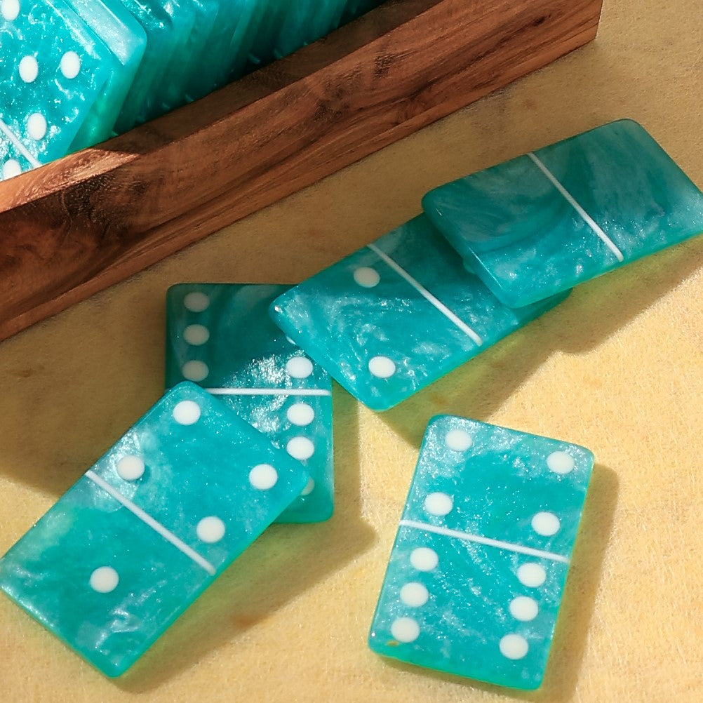 Dominos (Aqua) Set of 28 Chips