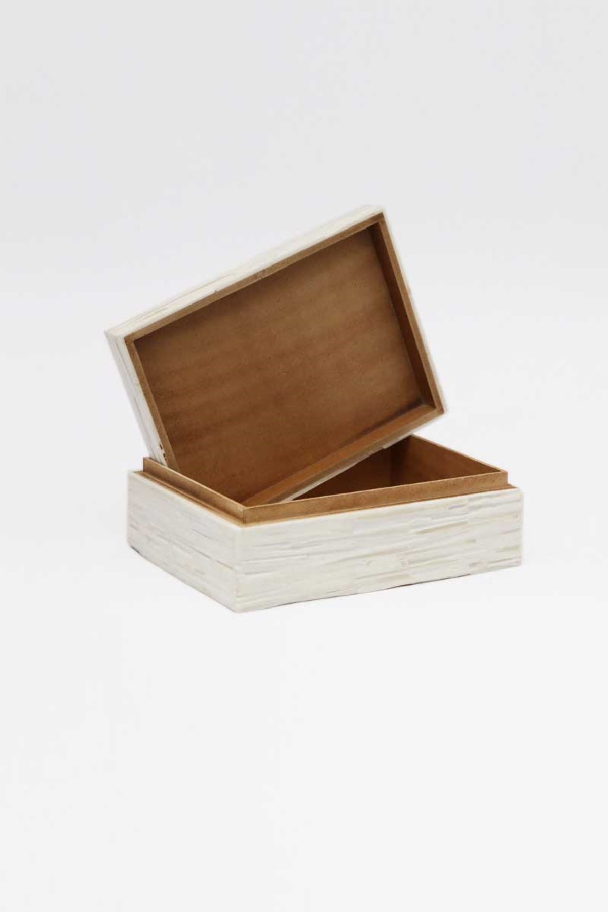 Chiseled Jewelry Box/Ivory Bone